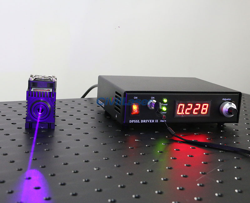 410nm 350mW 半導体レーザー 青紫色 ダイオードレーザー光源